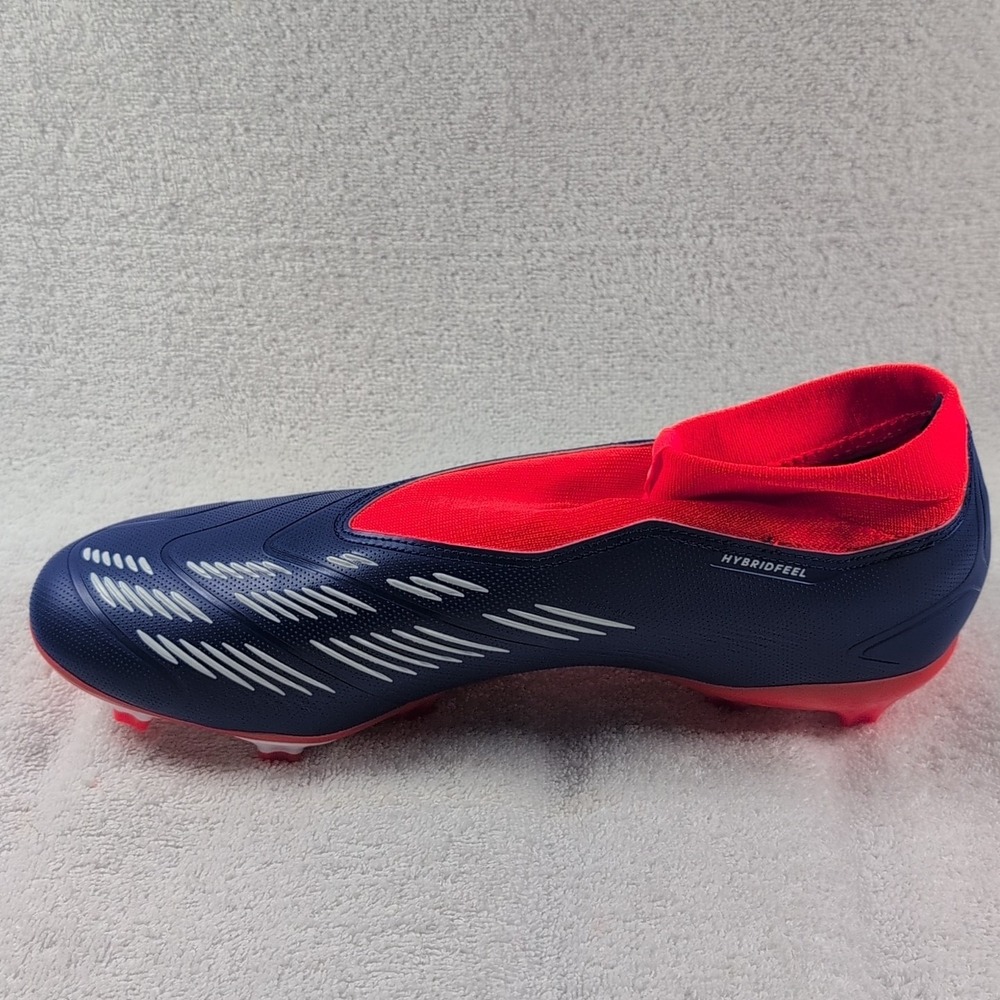 Adidas Predator League Laceless Soccer Cleats Mens 11.5 IF6333 White Blue Orange - Picture 9 of 10